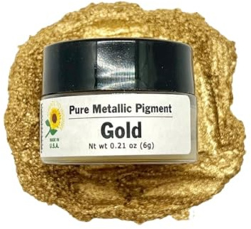 Sunflower Sugar Art 24k Gold Highlighter Dust Food Coloring - Pure Metallic Luxury Gold Baking Stuff for Cake Decoration, Fondant and Gumpaste - 6g High Shine, Non-Toxic Cake Accessories