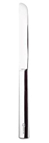 Alessi JH01/3 Rundes Modell Set di 6 Coltelli da Tavola in Acciaio Inossidabile 18/10, Finitura Lucida