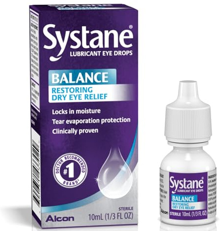 Systane BALANCE Lubricant Dry Eye Drops, 0.33 Fl Oz