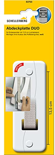 Schellenberg 53703 Piastra di copertura dell'avvolgitore Duo Maxi, 135 mm, bianco