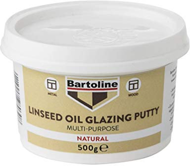 Bartoline Multi-Purpose Linseed Oil Putty 500g – Traditional Glazing & Wood Repair Putty for Wood & Metal Frames