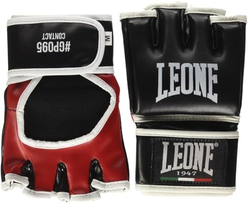 LEONE 1947, Kontakt MMA-Handschuhe, Unisex-Erwachsene, Schwarz, L, GP095