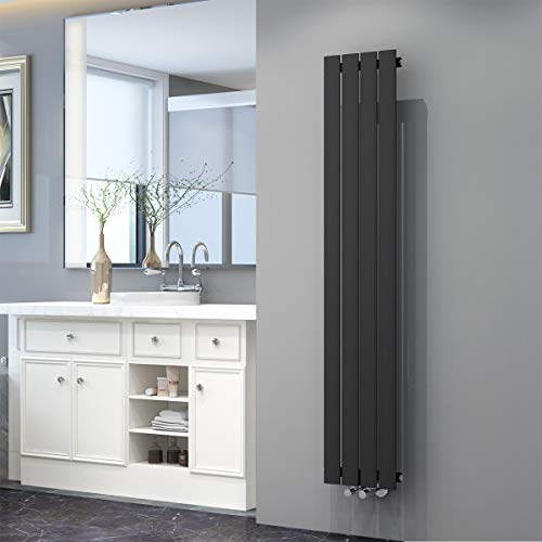 ELEGANT Design Flach Heizkörper 1600x308mm Antrazit Paneelheizkörper Vertikal Mittelanschluss Einlagig