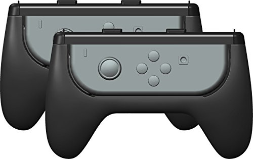 Gioteck Controller-Halterung für Nintendo Switch - Duo Grips Controller Support (Verbesserter Komfort - Ergonomisch optimierte Form - Premium Design) schwarz