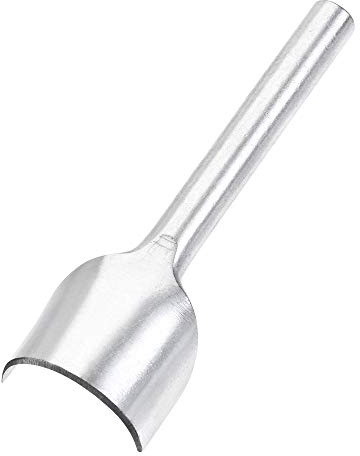 sourcing map Perforatrice demi-ronde pour cuir - 30 mm - Outil de poinçonnage d'extrémité de sangle pour travaux manuels, ceinture, portefeuille et sac