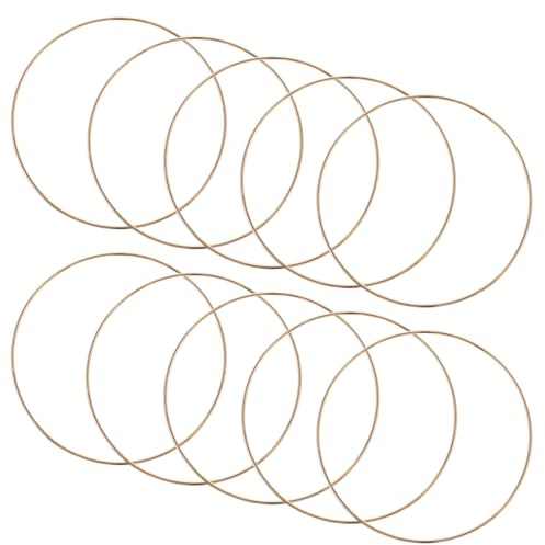 Toyvian Metallringe 15 cm 10 Stück Runde DIY Ringe Für Traumfänger Makramee Wandkranz Türkranz Pflanzenhänger Und Bastelprojekte Für Wohnkultur