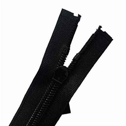 Pilang zxxin-Reißverschluss 2 Teile von 20-70 cm 5# Offene Ende schwarz wasserdichte TPU Nylon Reißverschluss, verwendet für Kunsthandwerk, Nähbeutel, Zubehör Handwerk (Length : 25cm, Size : 2pcs)