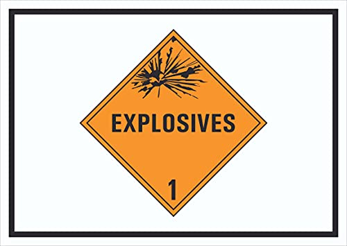 HB-Druck Schild Explosionsgefahr Symbol Explosives A1 Rückseite selbstklebend
