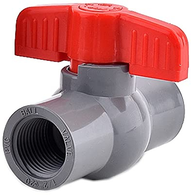HATOOLHA® PVC-Kugelhahn, kompaktes Wasserventil, Absperrventil mit Innengewinde, Kugelhahn, Wasserrohr-Anschlussventil für Gartenbewässerung (φ25 mm)
