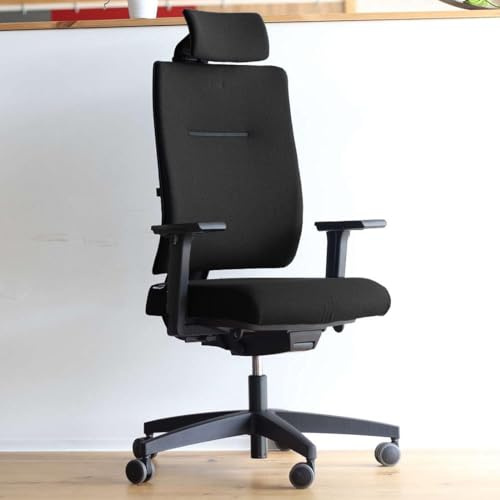 Viasit Bürostühle Schnelllieferprogramm, ergonomisch, individuell anpassbar, Lieferzeit 3 Tage (Black, Toleo PRO Polster)