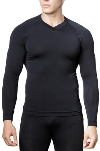 Relaxsan Zero 3420 (Svart, XL) Tröja Termisk Herr Lång ärm V-hals Merinoull