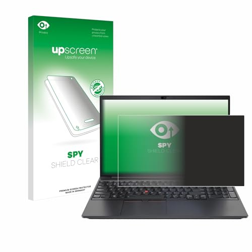 upscreen Blickschutzfolie für Lenovo ThinkPad E15 Gen 2 | Anti-Spy Displayschutz Made in Germany Privacy Screen Protector Sichtschutz Blaulichtfilter Klare Folie