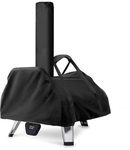 Fenghome Housse de four à pizza Ooni karu 16, étanche, résistante aux intempéries, sac de transport, tissu Oxford 420D, sac de transport, accessoires, noir, 83 x 52 x 34 cm
