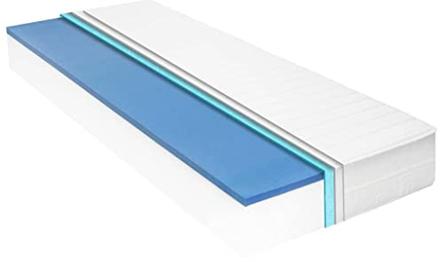Tidyard Materasso viscoelastico, coprimaterasso con memory foam, coprimaterasso per lettino da boxe, 140 x 200 cm, memory foam viscoelastico 18 cm