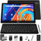KADYBE 2025 Neueste Android 13 Tablet 10 Zoll,2-in-1 Tablet Mit 2 SIM Slots 1 SD, 64GB ROM TF 512GB,Octa-Core,Tablets PC mit Tastatur Maus Schutzhülle,1080 LCD,5MP+13MP,WiFi GPS OTG-Typ C(Schwarz)