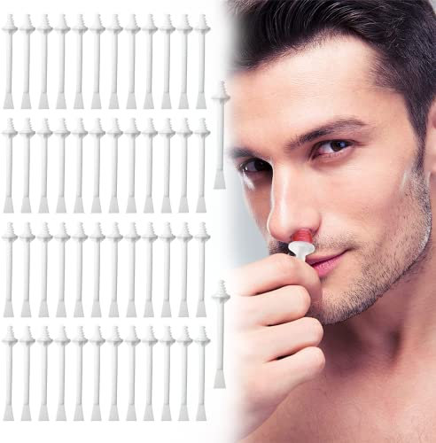 Nuqin 50Pcs Multifunction Nose Wax Sticks 2 in 1 Hair Removal Tool Skin Friendly Smooth Double Ended Eyebrow Wax Sticks Non Toxic Material Suitable for Beauty Shops or at Home to Nose Hair Removal