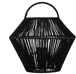 Pauleen Paulmann 48301 Tischleuchte Boho Shine E27 max. 20W Schwarz Metall, Rattan Nachttischleuchte