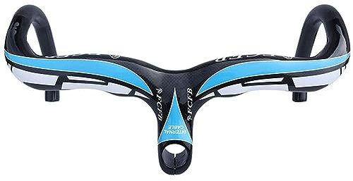 Rennrad Bullhorn-Lenker Durchmesser 28.6mm Carbon Radfahren Lenkerstange Breite 400mm 420mm 440mm Fixed Gear Fahrrad Bent Bar Für MTB BMX DH XC AM FR (Color : Blauw, Size : 400 * 110mm)