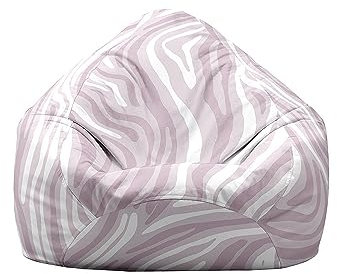 Highdi Sitzsack Kinder mit Ohne Füllung - Drinnen Sitzsack Spielzeug Aufbewahrung,Sitzsack Stuhl Abdeckung Plüschtier Aufbewahrung Bequeme Bodenliege (Zebradruck 6,XL:100x120cm)