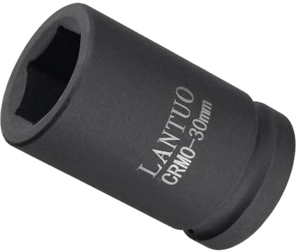 CoCud Bussola Impatto 6 Punti, Presa 30 Mm Attacco 1, Presa Metrica Standard Design Angolo Raggiato Cr-Mo - (Applicazioni:Riparazioni Automobilistiche, Manifattura)