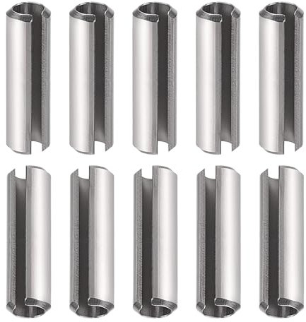 DTGN M6 x 35mm(DxL) Asolato Molla Perno - 10pz - Buono per Casa Macchina Fissaggio - 304 Inossidabile Acciaio Molla Perno Tensione Rullo Perno - Argento