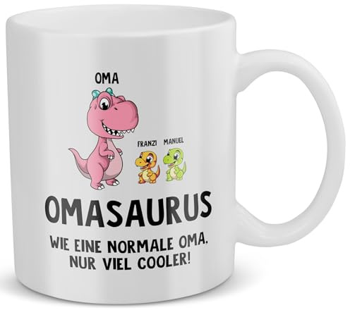 22Feels Omasaurus Tasse Oma Geschenk Personalisiert Muttertag Geburtstag Frauen Grossmutter Weihnachten Kaffeetasse Selber Gestalten Haferl Grosseltern Geschenkidee