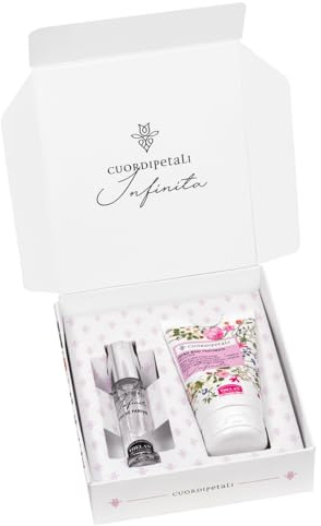 Helan Cuor di Petali Infinita – Geschenkbox für Damen mit Damenduft 10 ml und Creme für trockene und rissige Hände, Reparatur, samtig, auch für Nägel, 50 ml, ideal als Geschenk für Mutter