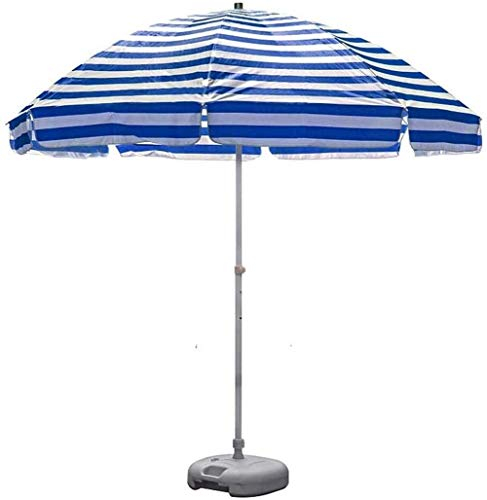 CMJSGG Sonnenschirme für den Garten, 2,6 m, gestreifter Strandschirm, UV-Schutz 50+, tragbarer Sonnenschirm für die Terrasse oder den Garten, Sonnenschutz mit 8 stabilen Strebe