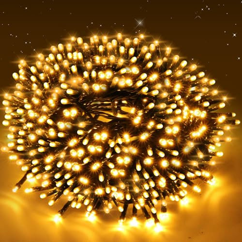 TNMOO Luces Navidad Exterior, 20M 200 LED Cadena LED con 8 Modos Impermeable, Luces Arbol Navidad Enchufe, Guirnaldas Luces Decorativas para Balcon Jardin Patio Fiesta Bodas Interior