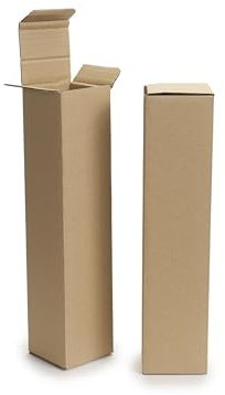 WePack 20 Stück Versandhülsen 1200x80x80 mm Versandkarton lang und eckig 1-Wellig 400g Braun Versandrohr Versandrolle Faltkarton ohne Sperrgutzuschlag