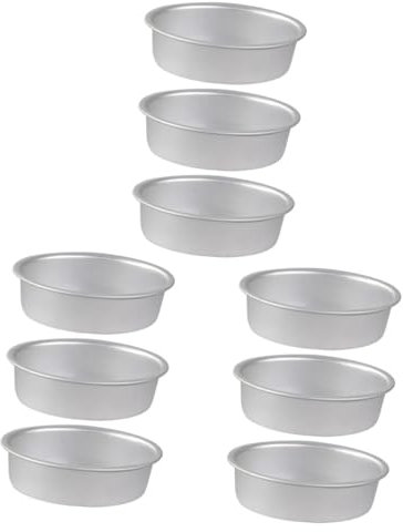 FUNOMOCYA 9pcs Egg Shaped Cake Molds Non Stick Oval Cheesecake Pans Baking Supplies for Cheesecake Baking