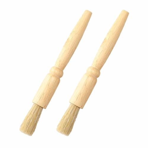 Wooden Pastry Brush - Basting Cooking Brush - Ideal for Applying Oils, Glazes, Milk and Egg Yolk- 2cm x 2cm x 19cm