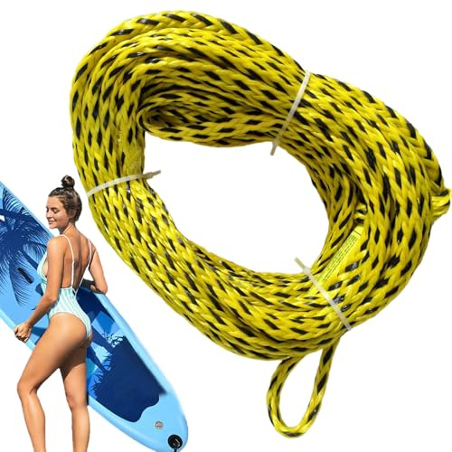 Weqizuerqi Corde flottante professionnelle pour bateau, équipement de ski nautique, lignes de quai de bateau pour le genou, le wakeboard, l'aviron, le fitness, la pagaie d'escalade
