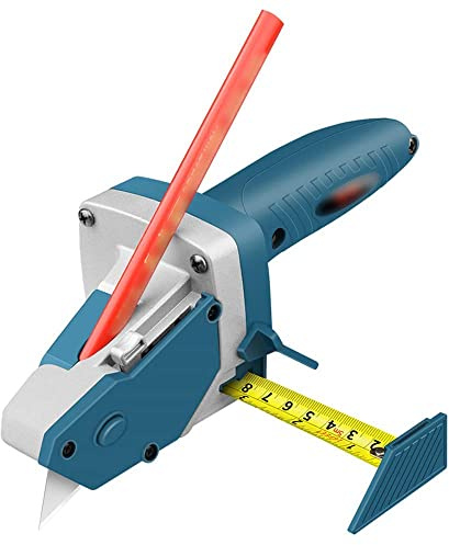 Taglierina multifunzione per cartongesso, strumento di taglio preciso rotondo/dritto per cartongesso, con metro a nastro da 5 m + matita, per pannelli in schiuma, lavorazione del legno