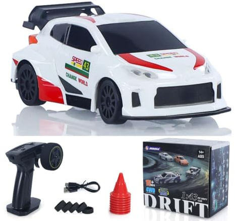 TOUCAN RC HOBBY 1/43 High Speed RC Racing Car Polo Radio Controlled Drift Vehicle 4WD RTR Mini Model 2.4G Radio Battery Gifts