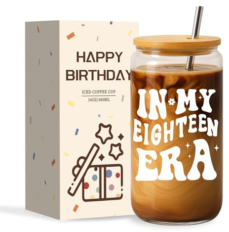 ZUFIO 18th Birthday Gifts for Girls, Travel Mug Tumbler and Personalized Cup, Unique 18th Birthday Gifts Coffee Cup for Hot & Cold Drinks, for Best Friend, Daughter, Sister or Girlfriend
