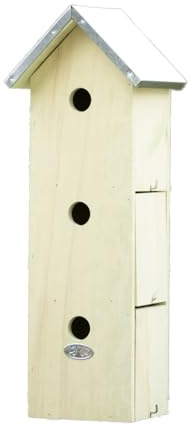 3 Tier Sparrow Bird House Green Wood Garden Tree Hotel Wall Tree Flats Nest Box