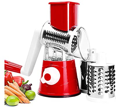 JINGYAN Ralladores Vegetal Slicer Manual Accesorios de Cocina Rallador Vegetal Chopper 3 en 1 Cortador Redondo Patata Espiralizador Home Gadget Herramienta Artículo