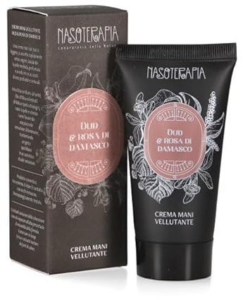 NASOTERAPIA Oud e Rosa di Damasco Crema Mani Vellutante 50 ml – Nutre, Ammorbidisce, Profuma senza ungere