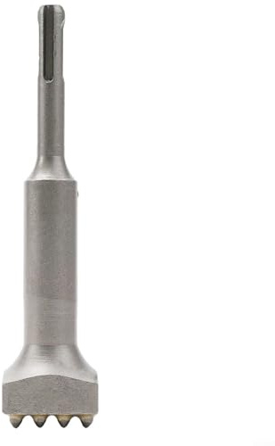 Bulevisiter Broca de martillo eléctrico de cincel redondo para vástago, 145 mm de longitud, tipo de diente 16T, diseño de ranura de punta de aleación, alto enfriamiento, aleación dura