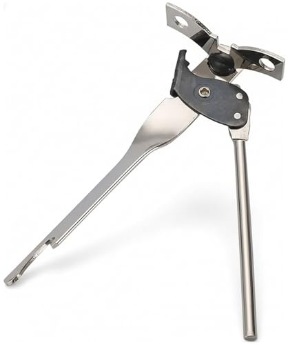 ZINNIAUK Stainless Steel Can Opener - Durable, Ergonomic Design for Easy Use - Heavy Duty Can Opener with Sharp Cutting Wheel - Perfect for Kitchens and Restaurants - Rust Resistant