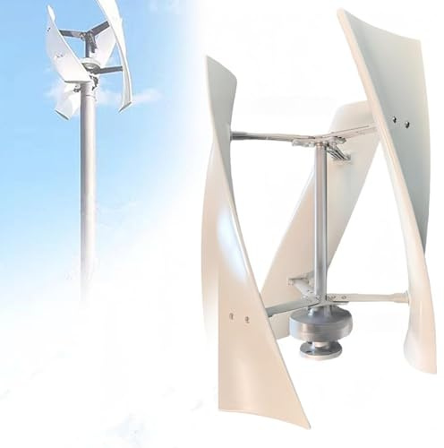 XueFulxion Aerogenerador de Eje Vertical,Kit Eólico Doméstico Silencioso – Ideal para el autoconsumo energético de viviendas unifamiliares,Casas de Campo y para Alimentar de Forma autónoma 24v
