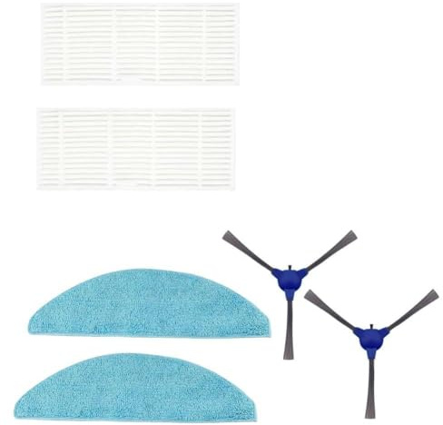 Juego de piezas de repuesto para robot aspirador Conga M70: cepillo lateral, filtro y paño de microfibra para fregona, 2 unidades