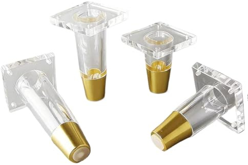 Bordben i akryl, Akryl Möbelben Transparent Pack Om 4 Höjd 8-15cm Med Skruvar(Transparent a X 4pcs,Height 10cm)