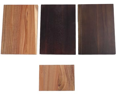 Focket Tagliere in Legno, Confezione da 3 Eleganti Taglieri Salvaspazio in bambù, Set di Taglieri per Libri con Supporto per Barbecue Domestico, Cucinas, Carne, Pesce, Pane, Verdura