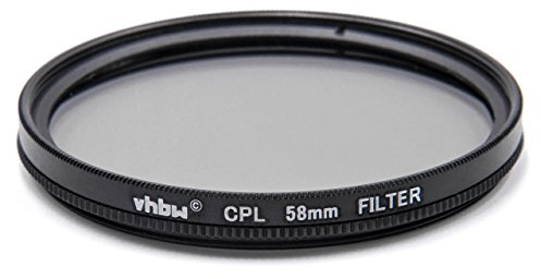 vhbw Filtre de polarisation CPL 58mm pour Appareil Photo Panasonic Lumix G Vario 35-100 mm 2.8 OIS, Lumix G X Vario 12-35 mm 2,8 ASPH. Power OIS.