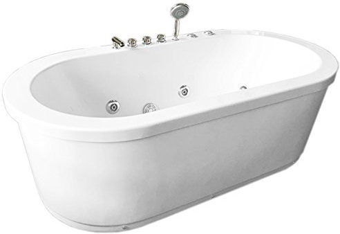 Whirlpool Bathtub Rio 185 x 95 cm Acrylic Modern FREESTANDING Bath TUB White