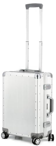 ALUMAXX 45170 kabintrulleorbit, handbagage, rullväska av aluminium, TSA-lås, trolleyväska med 4 dubbla 360° lättgående hjul, aluminiumväska ca 54 cm, silver, 54 x 40 x 20 cm, silver, 54 x 40 x 20 cm,