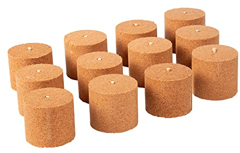 Variante de elementos de combustión LED lámpara solar etanol quemador 2 + accesorios de extinción 10,5 cm, Marrón