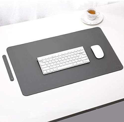 ESCOCO Multifunktionale Schreibtischunterlage, Büro-Schreibtischunterlage, 60 x 40 cm, PU-Leder, ultradünn, wasserdicht, Mauspad, Laptop-Schreibtischunterlage, Doppelnutzung, Schreibunterlage für Büro